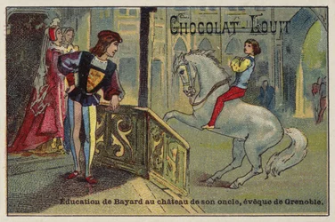 Die Erziehung von Bayard im Schloss seines Onkels, des Bischofs von Grenoble