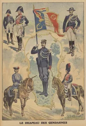 Die Flagge der französischen Gendarmen