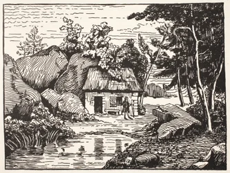 Die Hütte von J.J. Rousseau