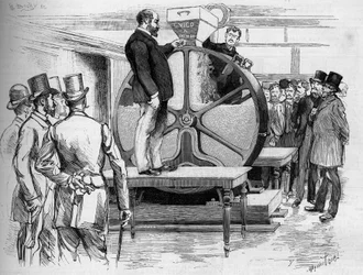 Die Einführung der Panama-Anleihen in Anwesenheit der Direktoren im Jahr 1888