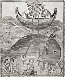 Die Meereswelt nach den Vorstellungen des Mittelalters, aus Wissenschaft und Literatur im Mittelalter von Paul Lacroix, London 1878