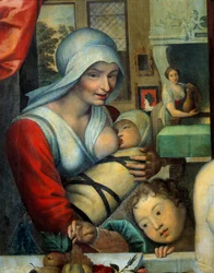 Die Amme mit dem Kind (Detail) „Gabrielle d