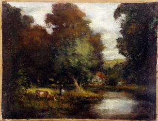 Der Teich. 19. Jahrhundert. Douai, Museum der Chartreuse