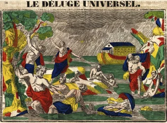 Die Sintflut, Epinal-Bild 19. Jahrhundert