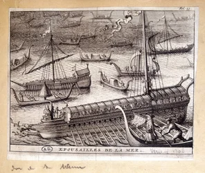 Die Frauen des Dogen von Venedig mit dem Meer im Jahr 1706 (Gravur)