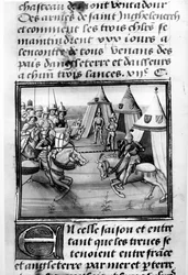 Dreißigtägiges Turnier, aus Froissarts Chronik