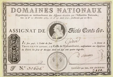 Dreihundert-Livre-Banknote, 1790