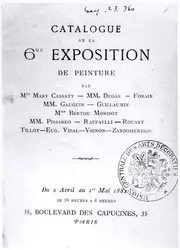 Titelseite des Katalogs der 6. Impressionistenausstellung, 1881