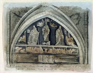 Grabmal von Nicolas Flamel (um 1330-1418) auf dem Cimetière des Innocents
