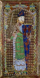 Grabplatte von Geoffrey Plantagenet (1113-51) aus der Kathedrale von St. Julien, Le Mans, ca. 1151-55