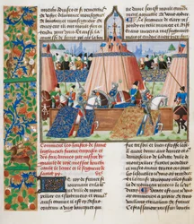 Turnier, aus Froissarts Chronik, Bd. IV, Ende des 15. Jahrhunderts