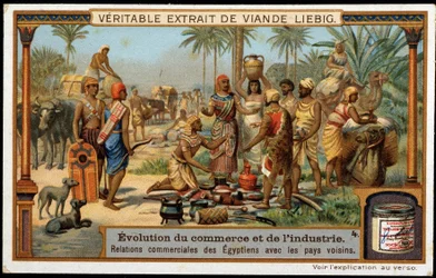 Handels- und Industrieentwicklung: Ägyptische Handelsbeziehungen mit Nachbarländern - Liebig Chromolithographie