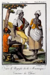 Traditioneller Tanz: Einwohner von Martinique tanzen Chica