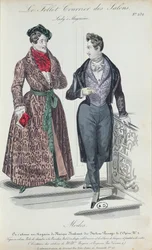 Zwei elegante junge Männer, 1835