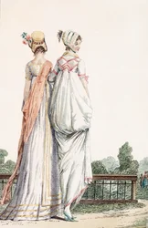 Zwei Damen in Promenadenkleidern, 1796