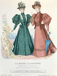 Zwei Frauen, aus La Mode Illustrée, 1895