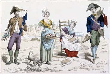 Schirmhändler, Blumenhändler, Matratzenkarder, Blasebalghändler