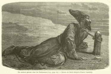 Ein persischer Sklave bei den Turkmenen (Gravur)