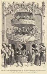 Eine Theateraufführung im 16. Jahrhundert