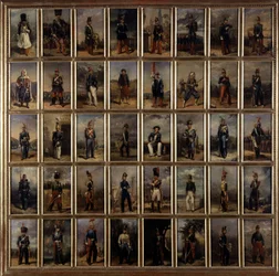 Uniform des 1. und 2. Kaiserreichs, Malerei auf Holz, späte 19. Jahrhundert