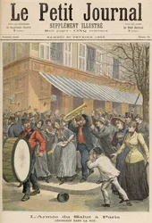 Aufstand gegen eine Heilsarmeeprozession in Paris, aus Le Petit Journal, 20. Februar 1892