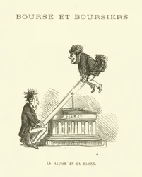 Auf und Ab des Aktienmarktes (Gravur)