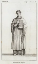 VI Jahrhundert, Herrschaft von Chlothar I., Priestergewand