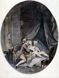 Valmont schreibt einen Brief auf Emilias Oberschenkel - in 