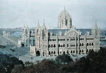 Victoria Terminus, Bombay, graviert von Gillot, ca. 1910