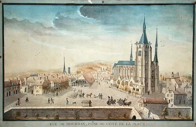 Ansicht von Dourdan von einem Gefangenen