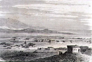Ansicht von Los Angeles in den 1860er Jahren