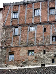 Ansicht eines mittelalterlichen Hauses