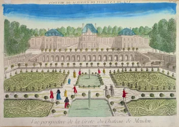 Ansicht der Grotte im Schloss Meudon