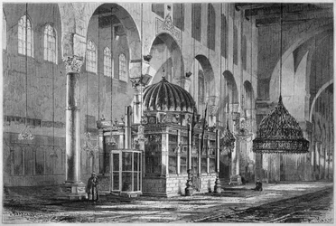 Ansicht der Gebetshalle, Umayyaden-Moschee, Damaskus, Syrien, aus La Syrie d