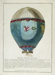 Ansicht des Ballons, der von Francois Pilatre de Rozier (1754-85) in Versailles am 23. Juni 1784 verwendet wurde