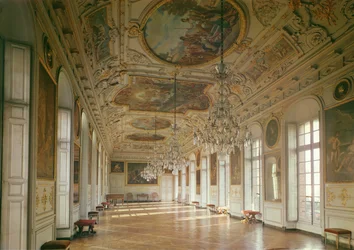 Ansicht der Galerie La Belle Inutile, entworfen von Robert de Cotte (1656-1735), ca. 1700