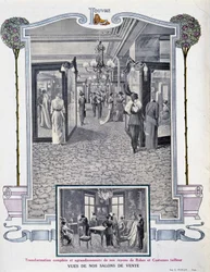 Ansicht der Verkaufsmesse des Geschäfts „Au Louvre“