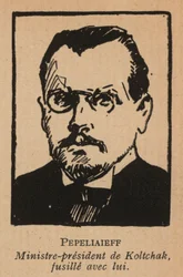 Viktor Pepelyayev, russischer Politiker und Premierminister der weißen russischen Regierung von Admiral Koltschak in Sibirien, von den Bolschewiki hingerichtet