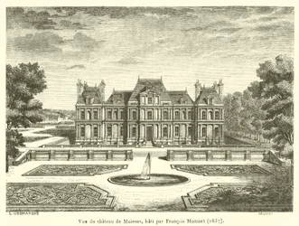 Ansicht des Schlosses von Maisons, erbaut von François Mansart