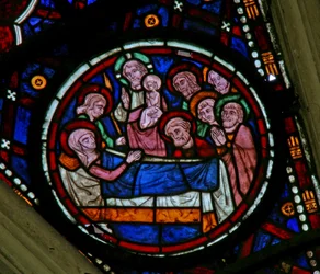 Fenster Nordrose, Darstellung des Todes der Jungfrau Maria