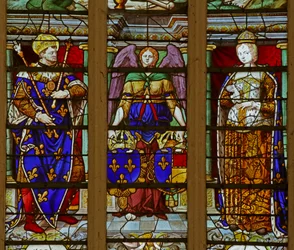 Fenster mit dem Heiligen Ludwig und Margarete von Provence