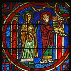 Fenster mit Darstellung der Darstellung im Tempel