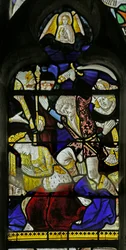 Fenster mit Darstellung der Hinrichtung der Heiligen Katharina, 1460-1470