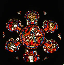 Fenster n3, den heiligen Georg darstellend