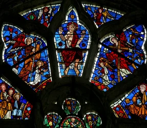 Fenster Nr. 3, Darstellung von Szenen des Jüngsten Gerichts