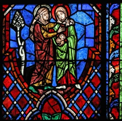 Fenster w01, Darstellung der Heimsuchung