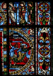 Fenster Nr. 0, Darstellung des Todes von St. Paulus