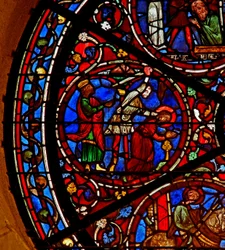 Fenster w100 mit dem Martyrium der hl. Barbara