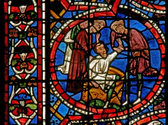 Fenster Nr. 11-R, Darstellung von Joseph wird aus der Grube geholt