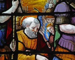 Fenster w13, das den heiligen Petrus darstellt